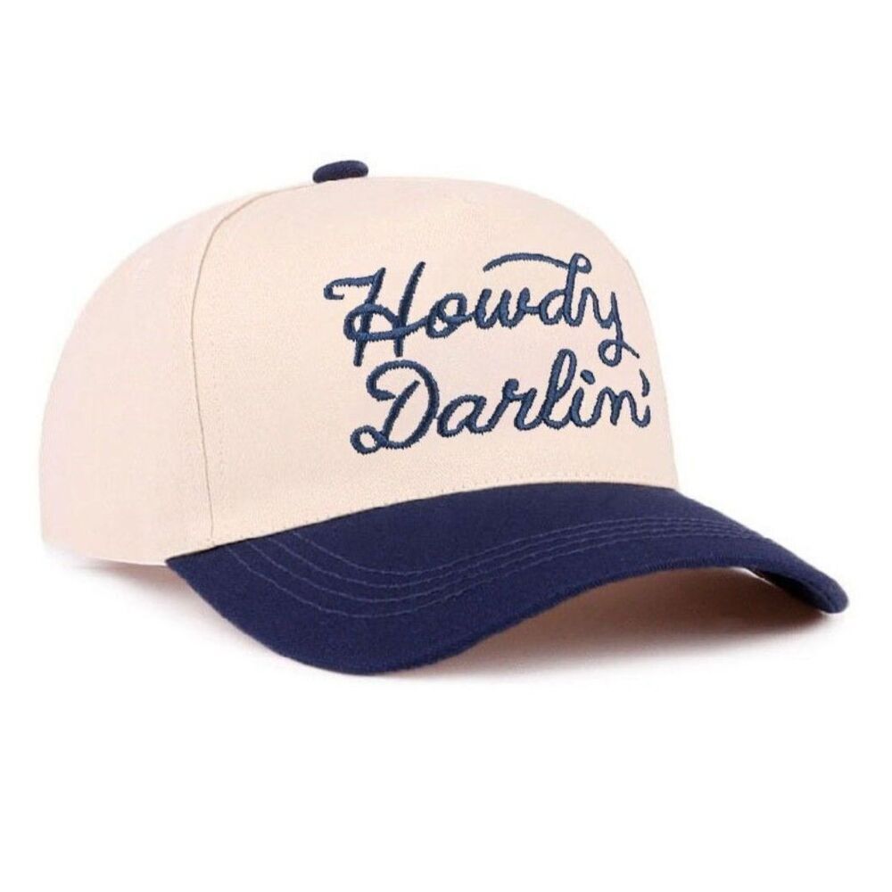 Howdy Darlin' Two-Tone Dad Hat Adjustable Cotton Baseball Cap Western Cowgirl